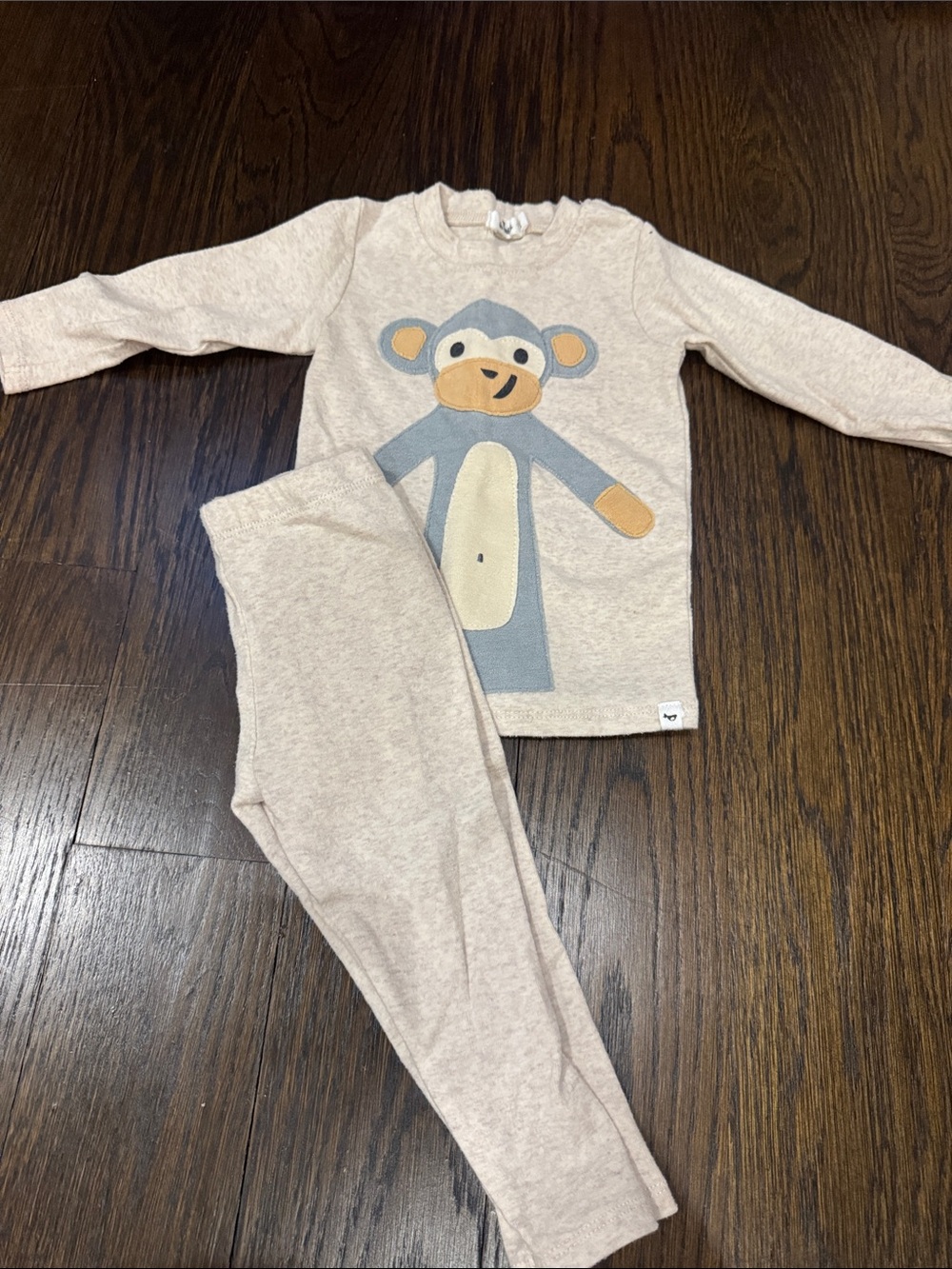 Oh baby Beige Monkey Print Kids set